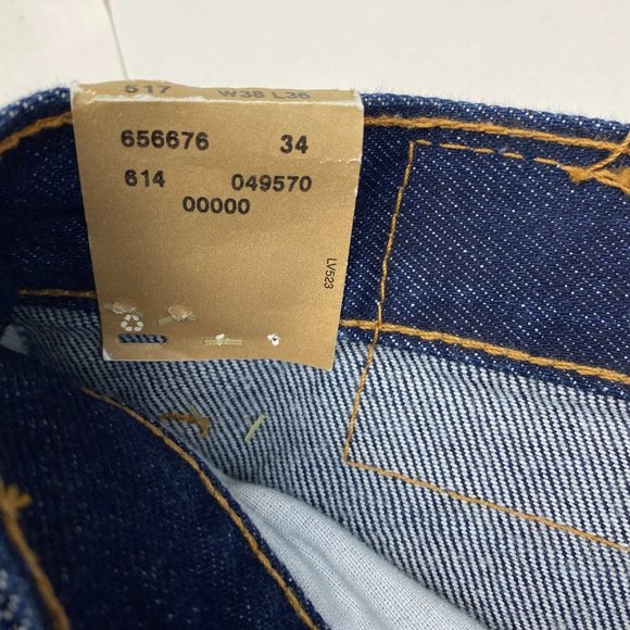Vintage Y2K Levi's 517 Bootcut Jeans Men's 38 x 36 Fits 39 x 32 Blue Denim USA - Picture 11 of 16